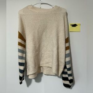SOLD* Striped Sleeve Sweater